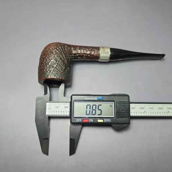 Dunhill 1999 Shell Briar 4103 Sandblasted Billiard w/ Silver Estate Briar Pipe, English Estates - Image 10