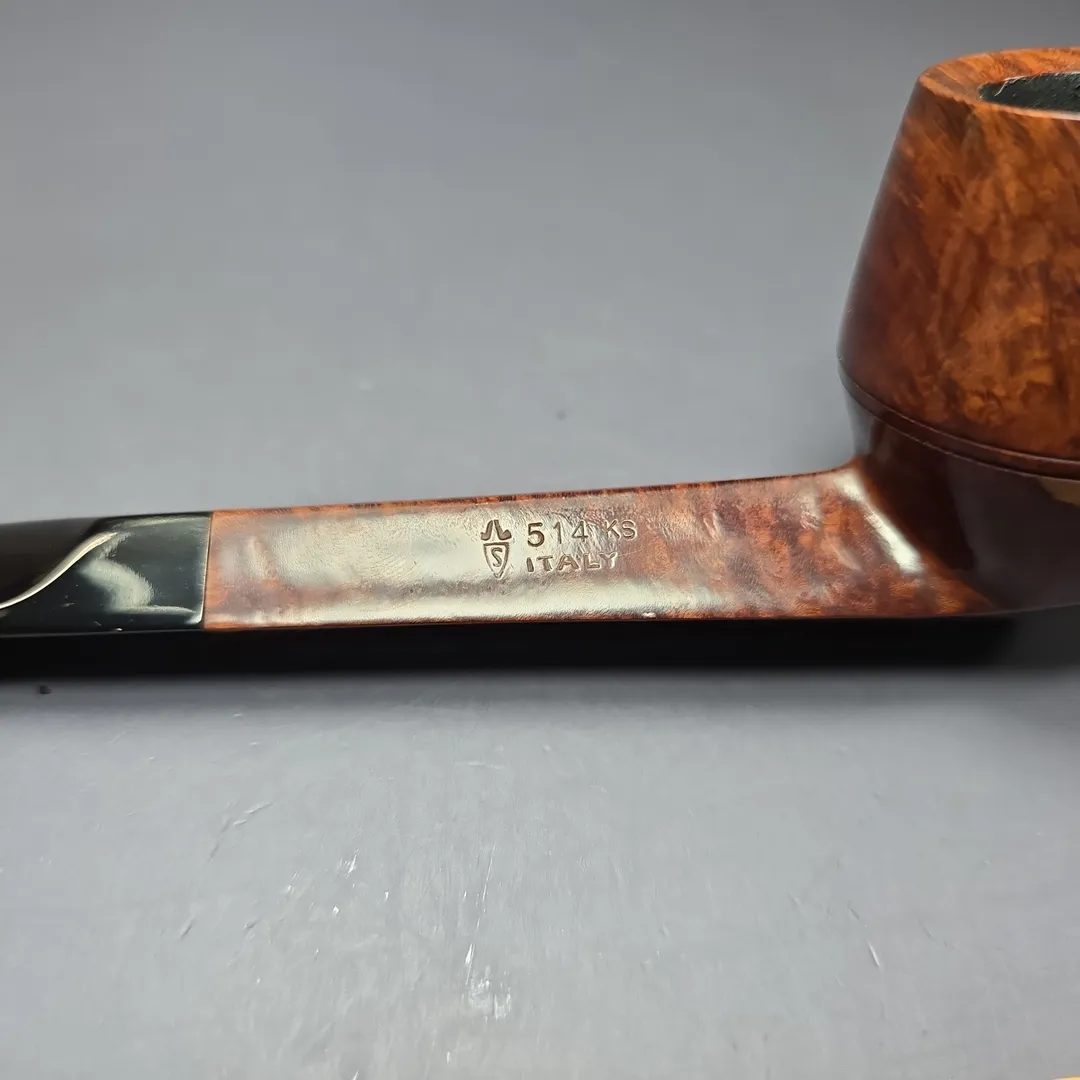 Savinelli Punto Oro 514 KS Smooth Bulldog Estate Briar Pipe, Unsmoked - Image 10