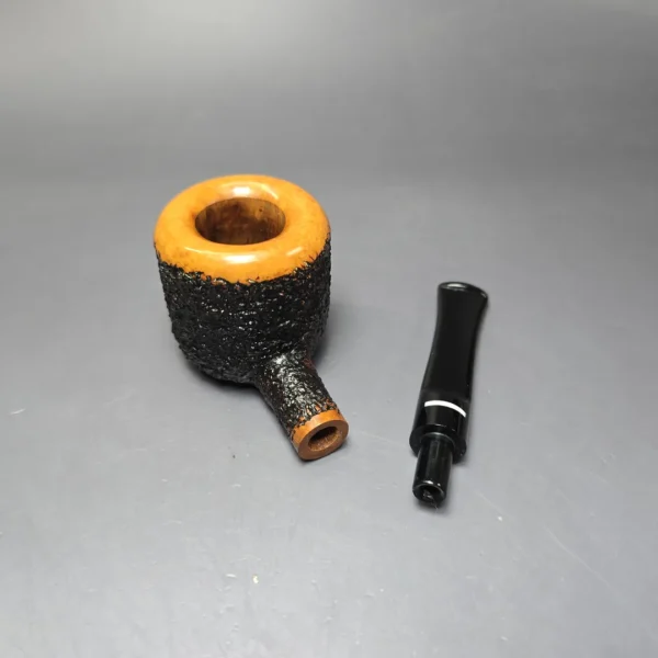 Don Carlos One Note Partially Rusticated Pot Estate Briar Pipe, Italian Estates - Image 10