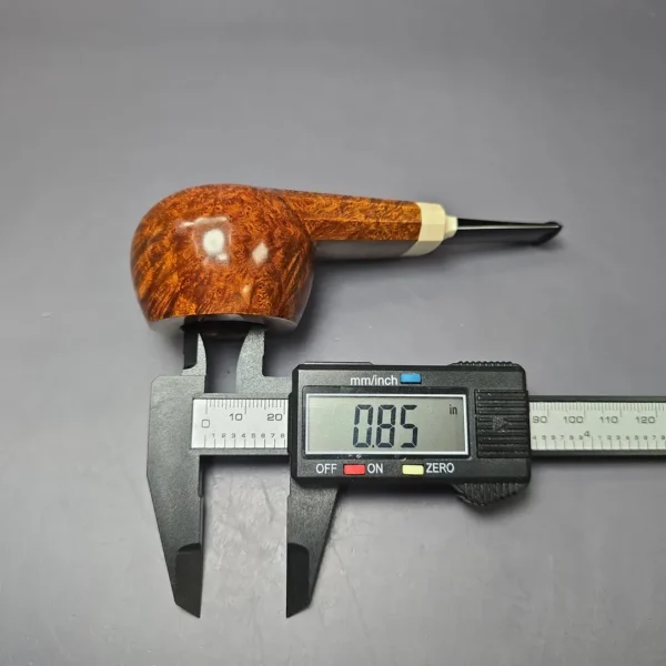 Wandi Riyadi Smooth Facet Shank Tomato w/ Ivorite Handmade Briar Pipe, New - Image 10