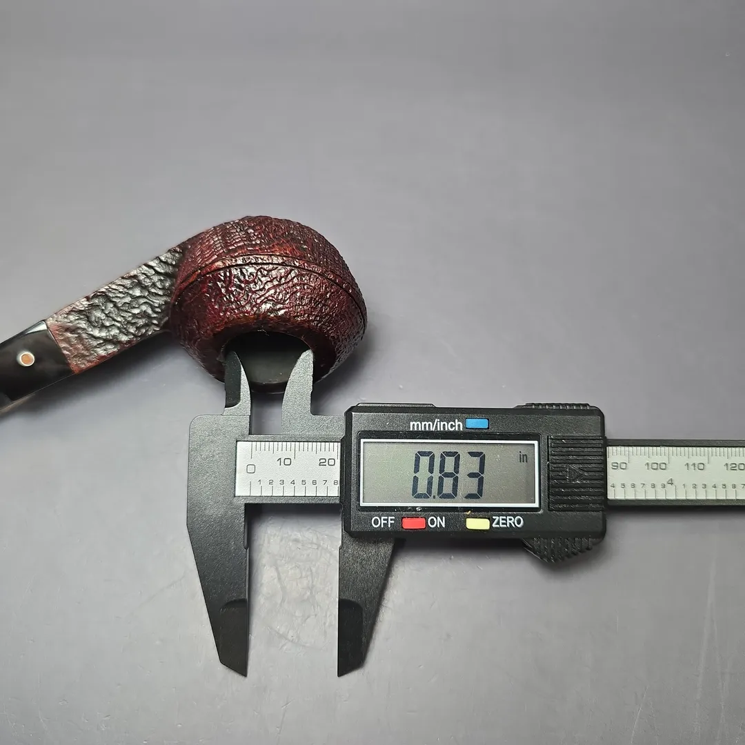 Ashton 1998 Pebble Grain XXX Sandblasted Bulldog Estate Briar Pipe, English Estates - Image 10