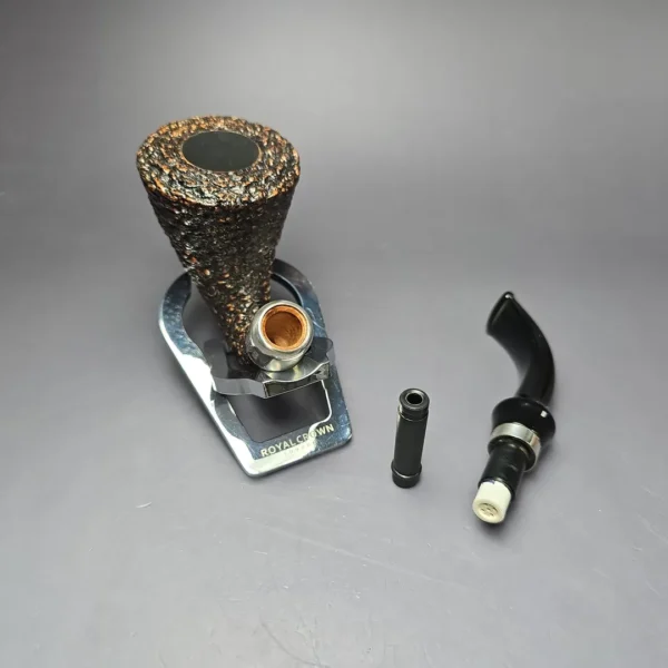 Brebbia First 1997 Rusticated Calabash w/ Silver Estate Briar, Pipe Unsmoked, 9mm - Image 10