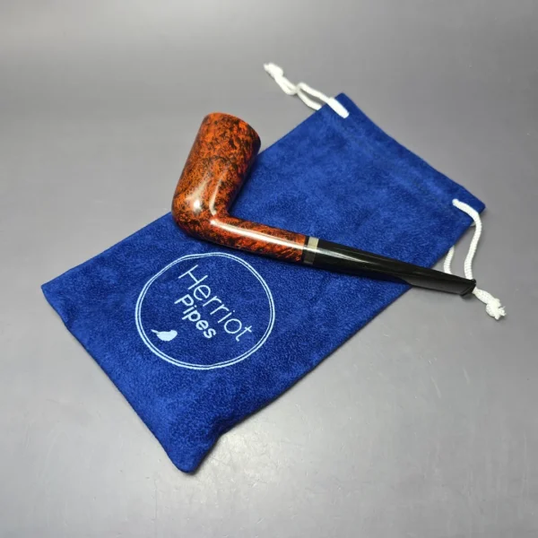 Herriot Pipes Smooth "Dan Shape Conic" Dublin w/ Horn Handmade Briar Pipe, New - Image 11