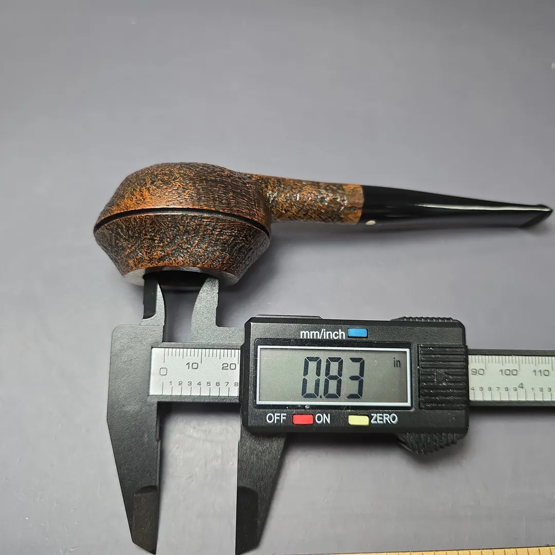 Luciano 2010 Squat Sandblasted Rhodesian Estate Briar Pipe, Italian Estates - Image 11