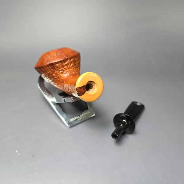 Bonsai Pipes Sandblasted Rhodesian w/ Hawthorn Handmade Briar Pipe, New - Image 11