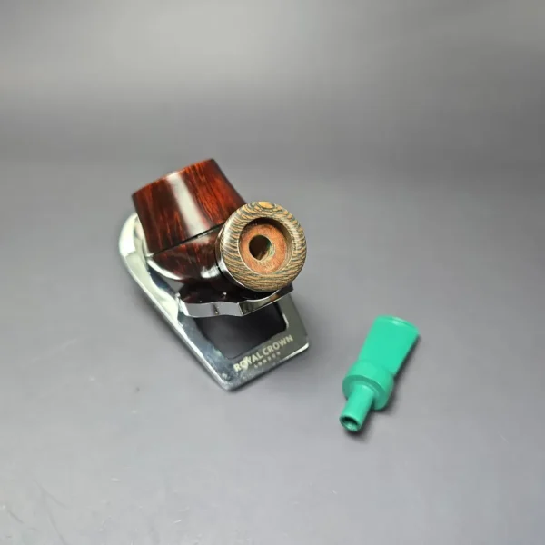 Bonsai Pipes Smooth Rhodesian w/ Stabilized Platan Handmade Briar Pipe, New - Image 11