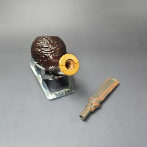 Bonsai Pipes Sandblasted Apple w/ Olivewood Handmade Briar Pipe, New - Image 11