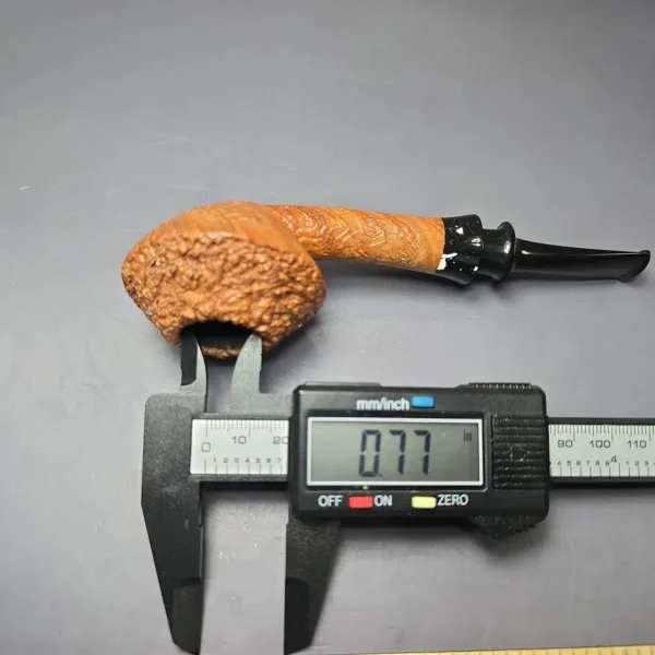 Pipe Tristan Partially Rusticated Rhodesian w/ Durat Estate Briar Pipe, French Estates - Image 11