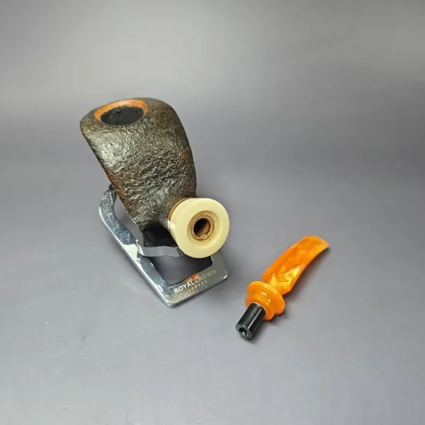 Kevin Arthur Sandblasted Sphinx w/ Ivorite Estate Briar Pipe, American Estates - Image 11