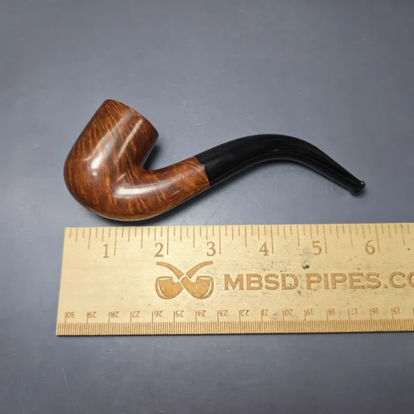 Ben Wade Leeds Era Selected Grain 44 Smooth Bent Billiard Estate Briar Pipe, English Estates - Image 11
