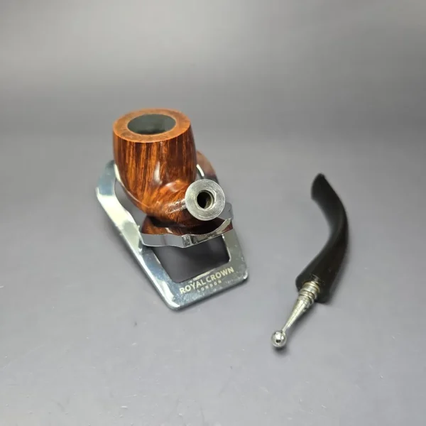 Kaywoodie Pre-1950 Flame Grain 10 Smooth Bent Billiard Estate Briar Pipe, American Estates - Image 11