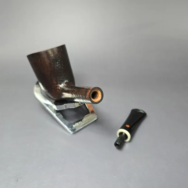 Steve Weiner 1999 Partially Sandblasted Liverpool w/ Ivorite Estate Briar Pipe, American Estates - Image 11