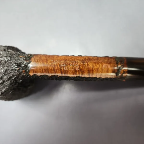 James Upshall Bark Group 6 Partially Rusticated Canadian Estate Briar Pipe, Unsmoked - Image 11
