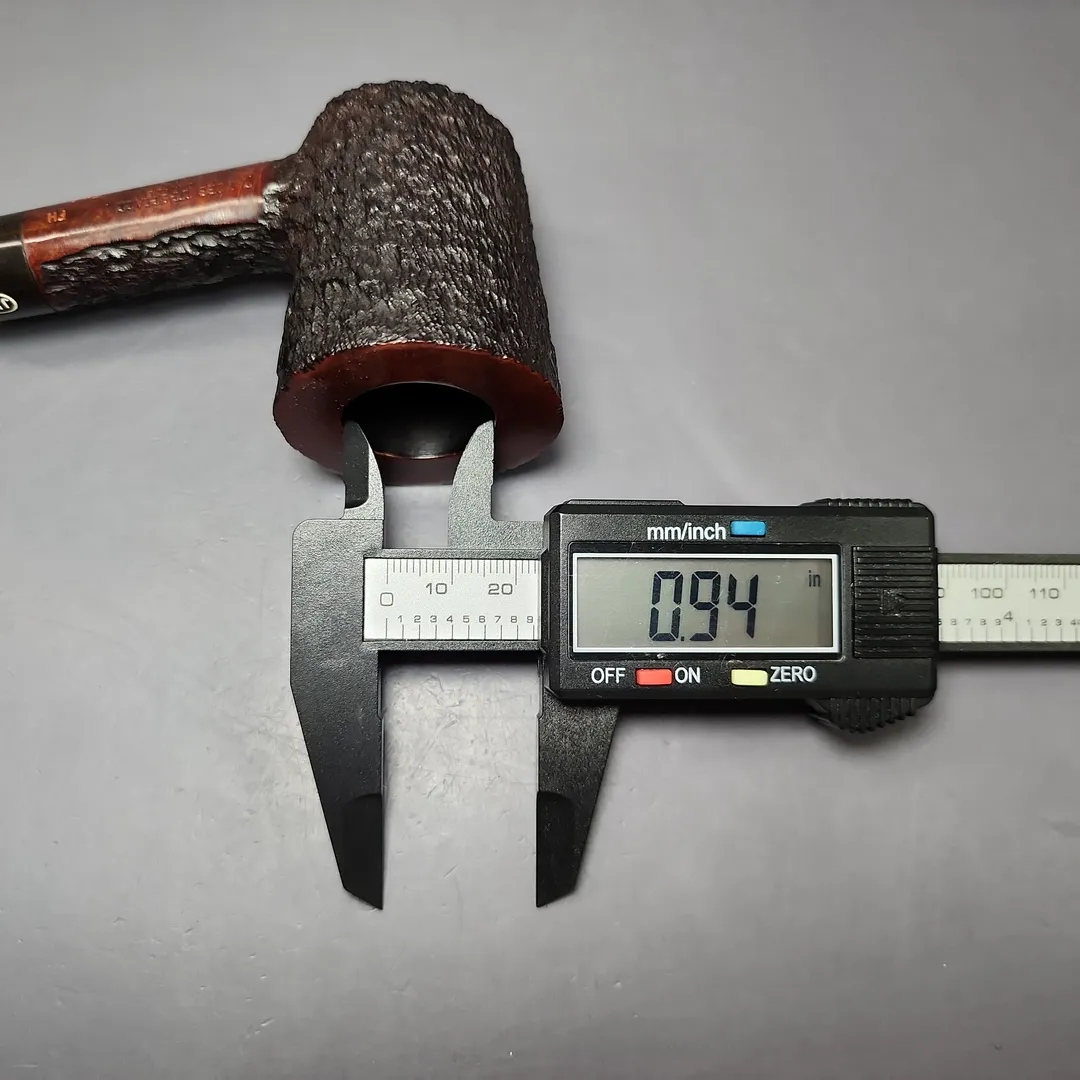 James Upshall Bark EXL Partially Rusticated Poker Estate Briar Pipe, Unsmoked - Image 10