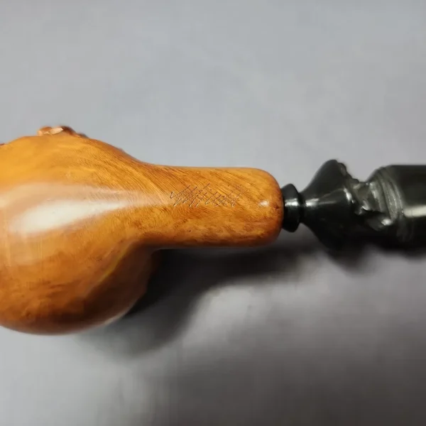 Micoli (Robert Burns) Partially Rusticated Pot Estate Briar Pipe, American Estates - Image 11