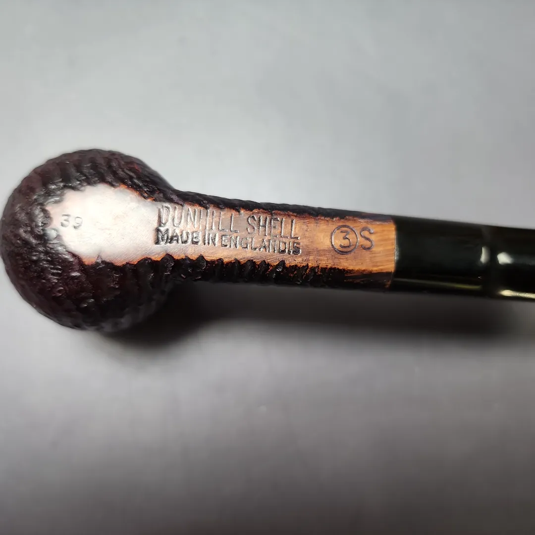 Dunhill 1975 Shell Briar 39 Sandblasted Billiard Estate Briar Pipe, English Estates - Image 11