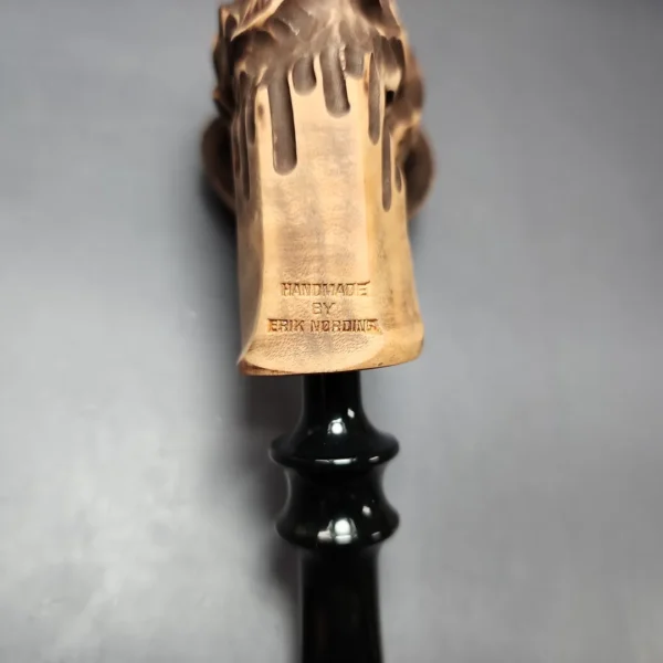 Nording Spruce Matte Partially Rusticated Freehand Estate Briar Pipe, Unsmoked - Image 11