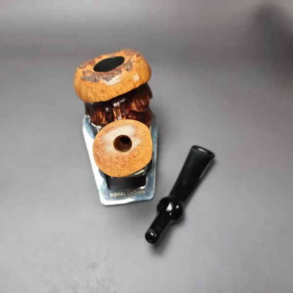 Nording Spruce Cone Partially Rusticated Freehand Estate Briar Pipe, Unsmoked - Image 11