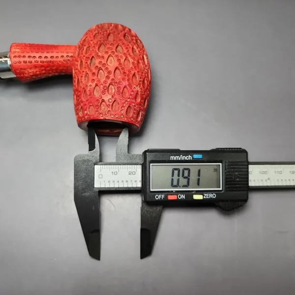 Lattice Carved XL Poker w/ Silver Estate Block Meerschaum Pipe, Turkish Estates - Image 11