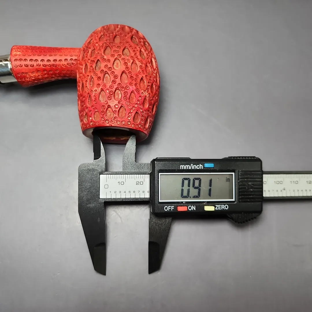 Lattice Carved XL Poker w/ Silver Estate Block Meerschaum Pipe, Turkish Estates - Image 11