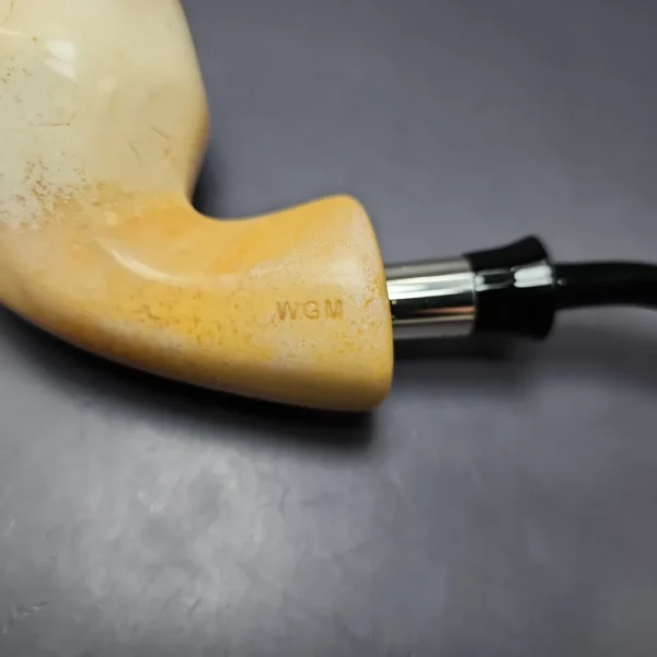 WGM XL Smooth Rhodesian w/ Silver Estate Block Meerschaum Pipe, Turkish Estates - Image 11