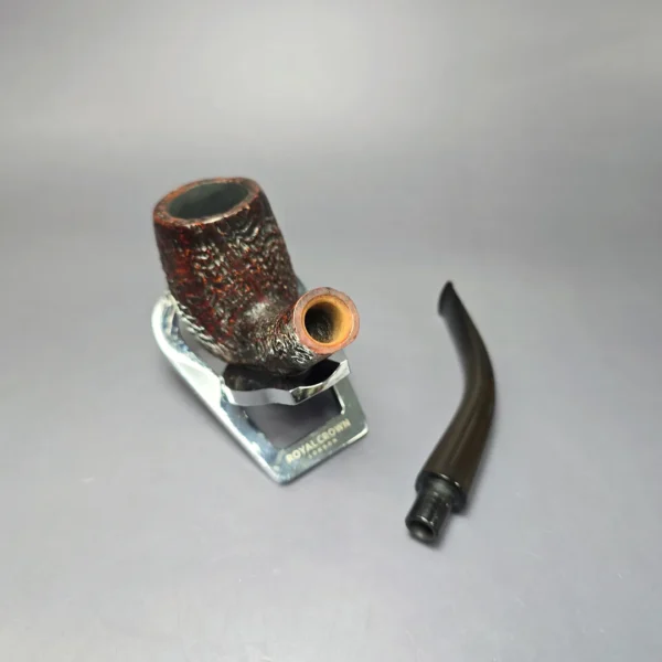Dunhill 1958 Shell Briar 120 Sandblasted Bent Billiard Estate Briar Pipe, English Estates - Image 11