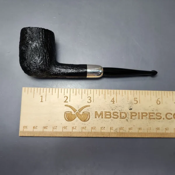 MBSD Briars Timeless Traditions 1 Sandblasted Billiard w/ Silver Handmade Briar Pipe, New - Image 11