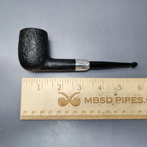 MBSD Briars Timeless Traditions 1 Sandblasted Billiard w/ Silver Handmade Briar Pipe, New - Image 11