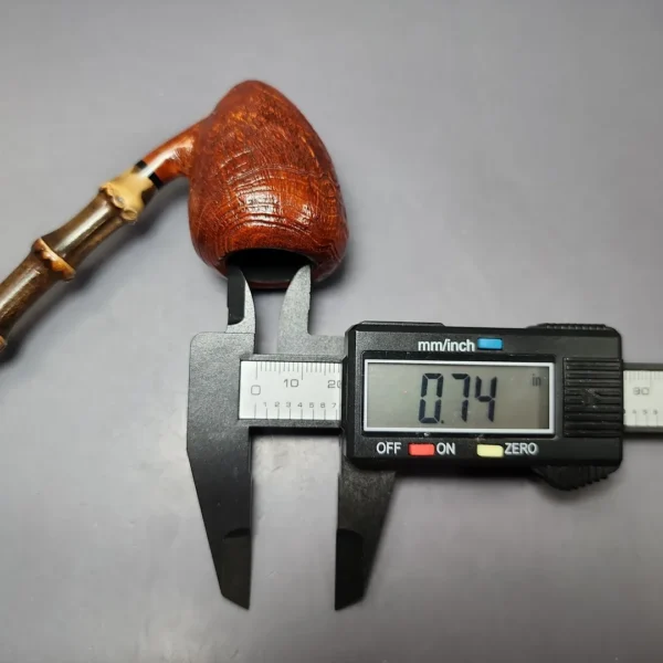 MBSD Briars Modern Masters 1 Sandblasted Peewit w/ Bamboo Briar Pipe, New - Image 11