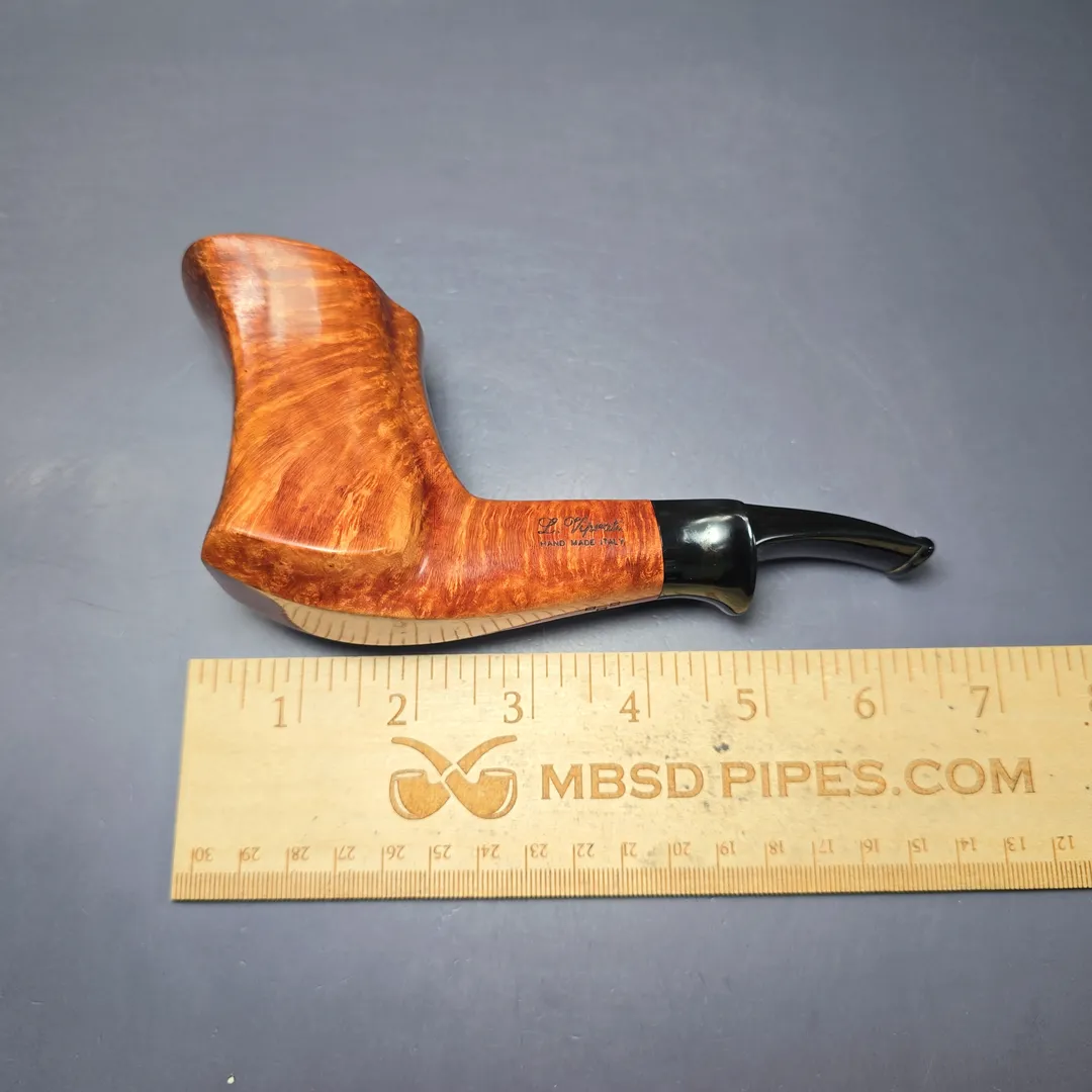 Viprati 5 Clover XL Smooth Freehand Sitter Estate Briar Pipe, Unsmoked - Image 11