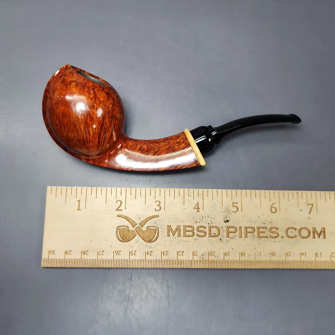 MBSD Briars Modern Masters 2 Smooth Blowfish w/ Boxwood Briar Pipe, New - Image 11