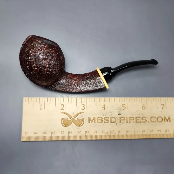 MBSD Briars Modern Masters 2 Sandblasted Blowfish w/ Boxwood Briar Pipe, New - Image 11