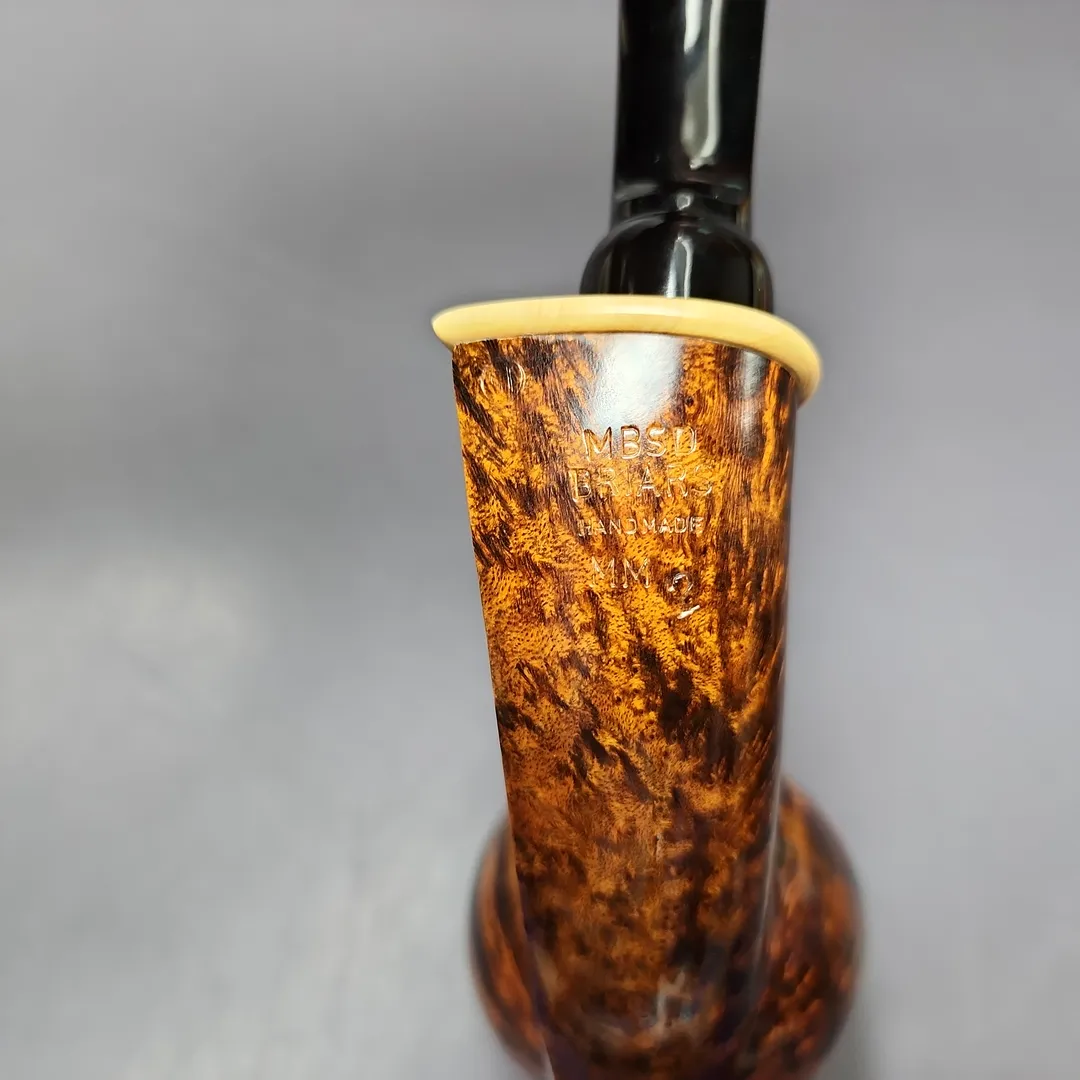 MBSD Briars Modern Masters 2 Smooth Blowfish w/ Boxwood Briar Pipe, New - Image 11