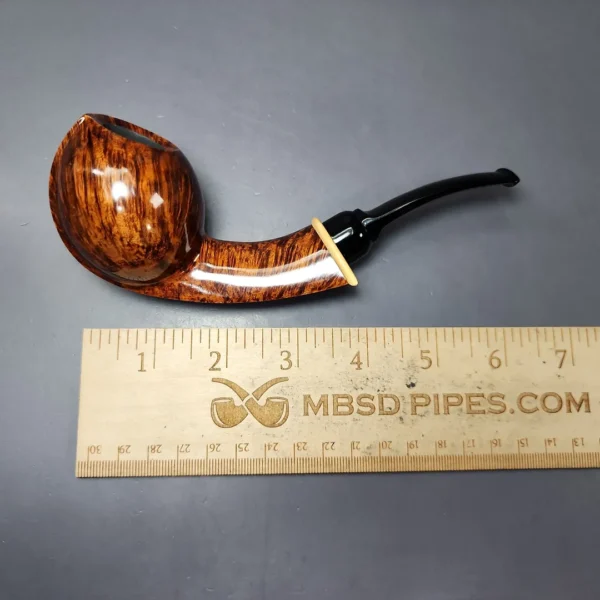 MBSD Briars Modern Masters 2 Smooth Blowfish w/ Boxwood Briar Pipe, New - Image 11