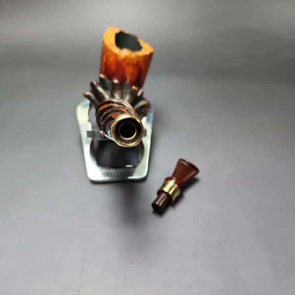 Moonlight Pipes "Outgrowth" Lovat w/ Brass Handmade Briar Pipe, New - Image 11