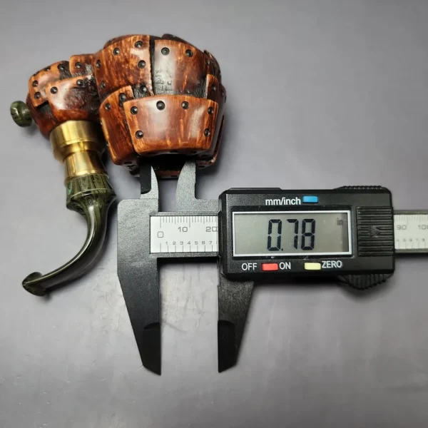 Moonlight Pipes “Steampunk” Oom Paul Handmade Briar Pipe, New - Image 11