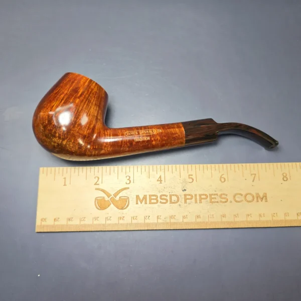 James Upshall Empire Series Tradition Magnum Smooth Bent Billiard Estate Briar Pipe, Unsmoked - Image 11
