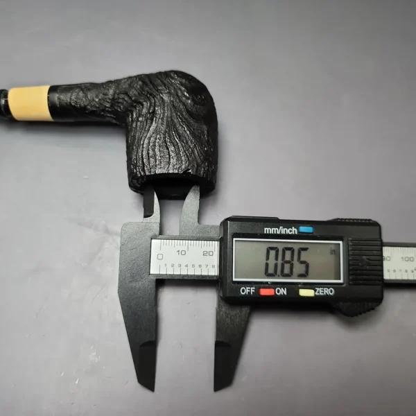 MBSD Briars by Piero Vitale Vintage Sandblasted Billiard w/ Boxwood Briar Pipe, New - Image 11