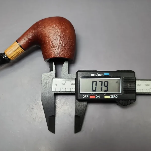 MBSD Briars by Piero Vitale Red Sandblasted Brandy w/ Zebrawood Briar Pipe, New - Image 11