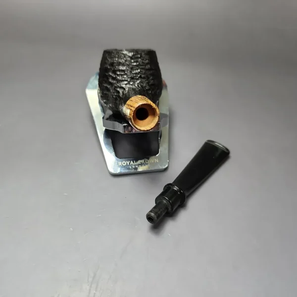 MBSD Briars by Piero Vitale Black Rusticated Author w/ Olivewood Briar Pipe, New - Image 11