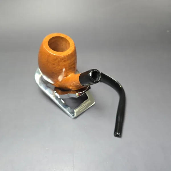 Castello Trademark 4K Smooth Bent Egg w/ Lucite Mount Estate Briar Pipe, Unsmoked - Image 11