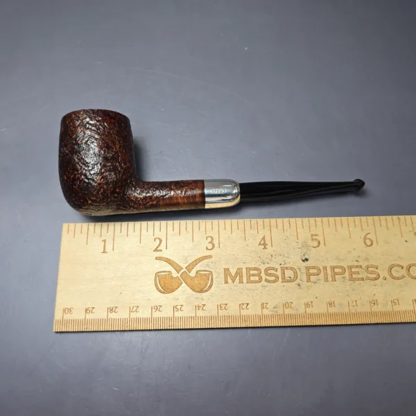MBSD Briars Timeless Traditions 1 Sandblasted Billiard w/ Silver Handmade Briar Pipe, New - Image 11