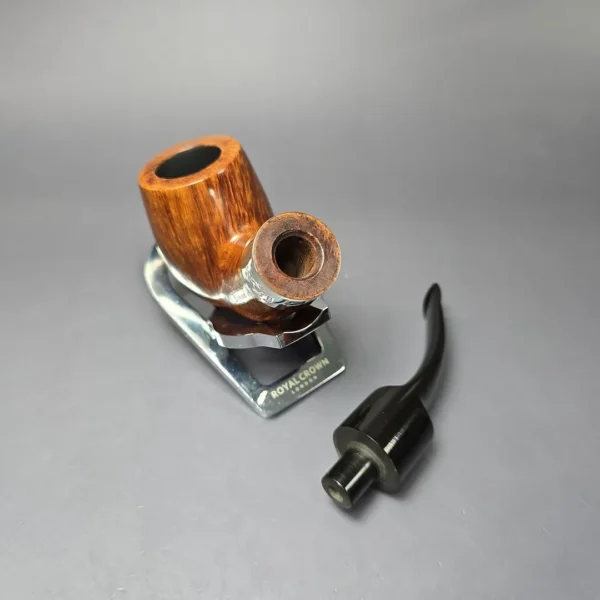 Peterson Supreme Silver Mounted XL90S Smooth Bent Billiard Estate Briar Pipe, Irish Estates - Image 11