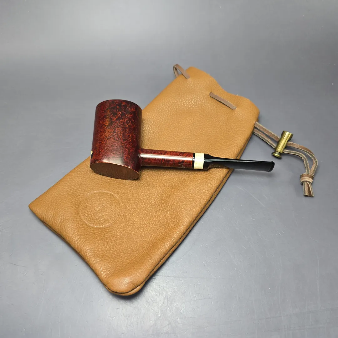 J Mouton Smooth Popera Poker w/ Mammoth Handmade Briar Pipe, New - Image 11