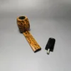 C-Pipe Smooth Deep Contrast Panel Lumberman Handmade Briar Pipe, New - Image 11