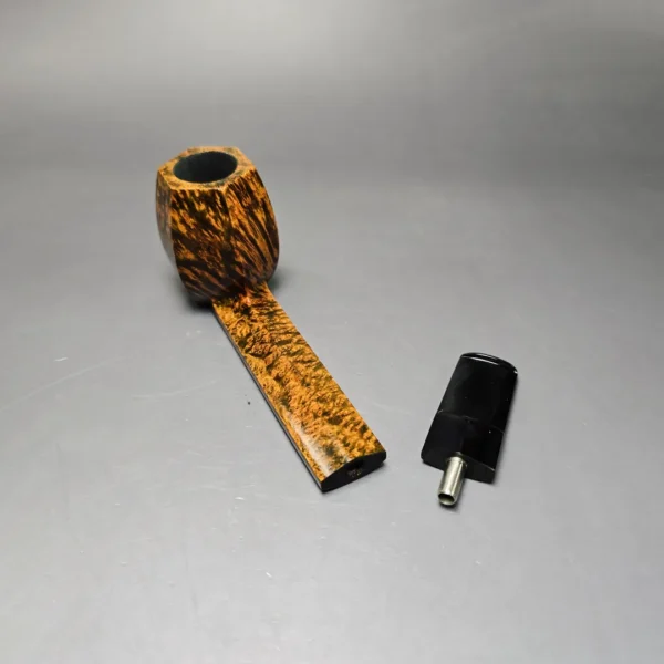 C-Pipe Smooth Deep Contrast Panel Lumberman Handmade Briar Pipe, New - Image 11