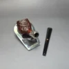 Ashton Pebble Grain X Sandblasted Prince w/ Silver Estate Briar Pipe, Unsmoked - Image 11