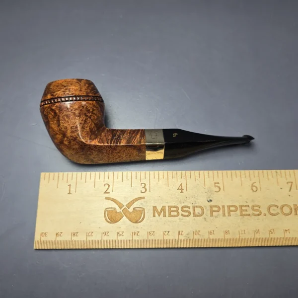Peterson Sherlock Holmes Baker Street w/ 9k Gold Smooth Bulldog Estate Briar Pipe, Unsmoked - Image 11