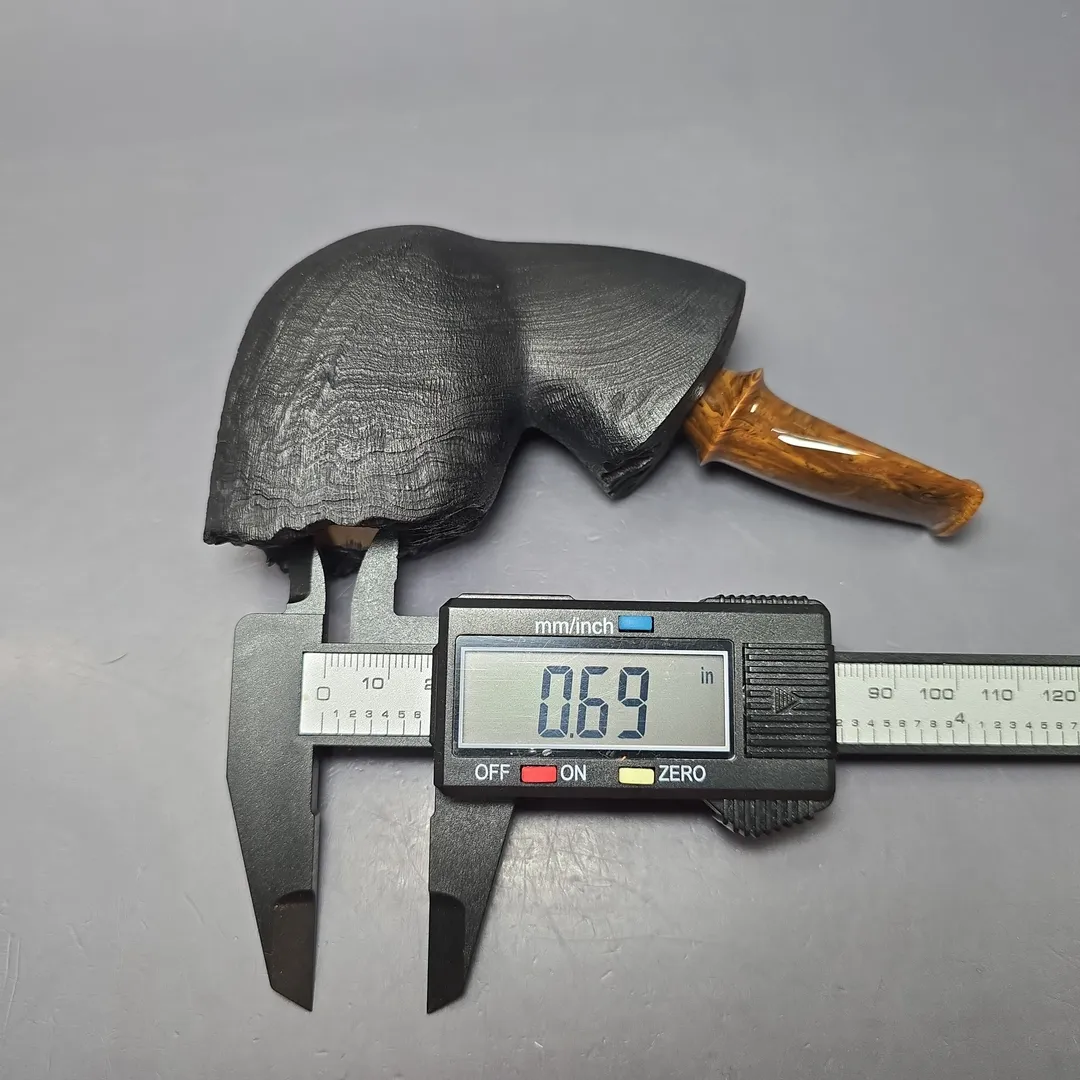 Peter Toth Leaf Carved Sandblasted Blowfish Handmade Briar Pipe, New - Image 10