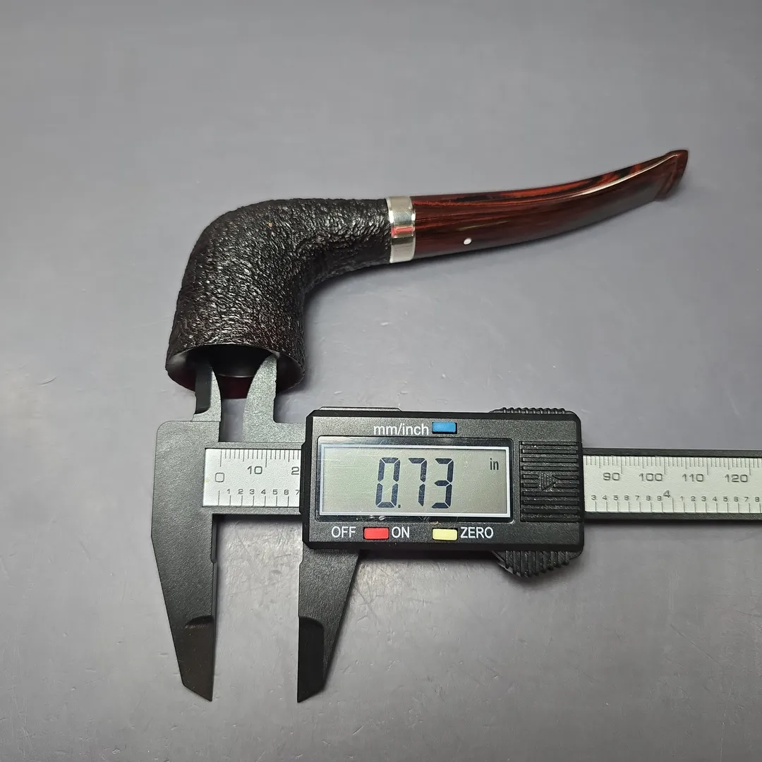 Dunhill 2020 Shell Briar 3421 Sandblasted Zulu w/ Silver Estate Briar Pipe, Unsmoked - Image 11